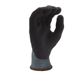 18G Blue Turnbull Shell(ANSI CUT A2), Black Micro-Foam Nitrile Palm Coated Gloves