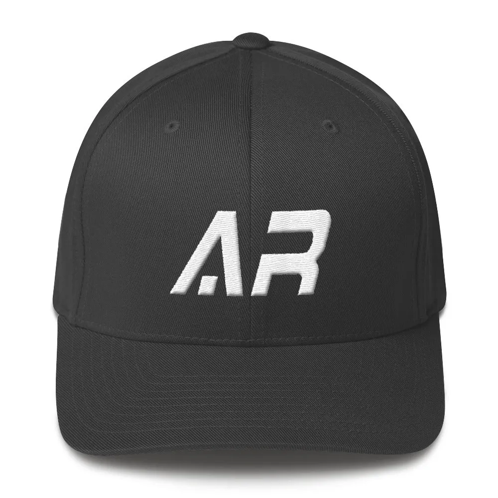 Arkansas - Structured Twill Cap - White Embroidery - AR - Many Hat Color Options Available