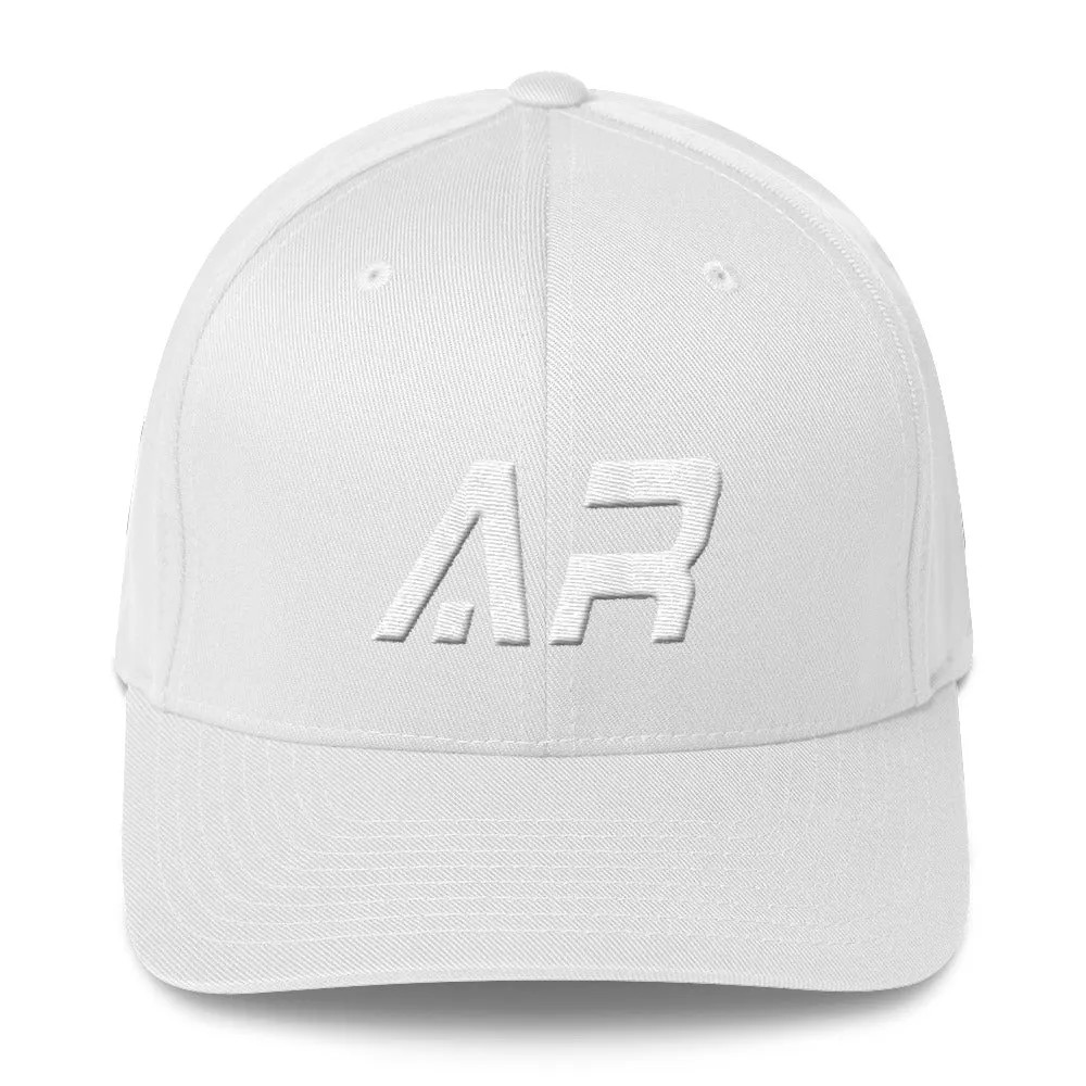 Arkansas - Structured Twill Cap - White Embroidery - AR - Many Hat Color Options Available