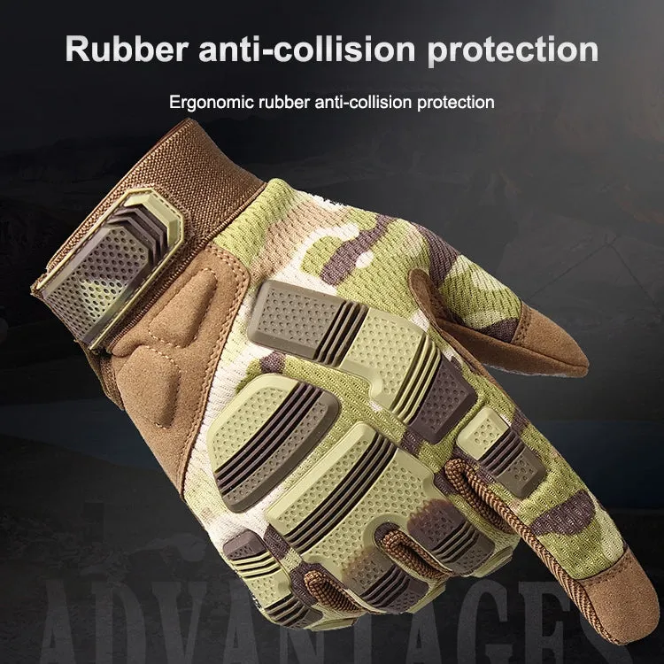 B33 Outdoor Mountaineering Riding Anti-Skid Protective Motorcycle Gloves, Size: L(Army Green)