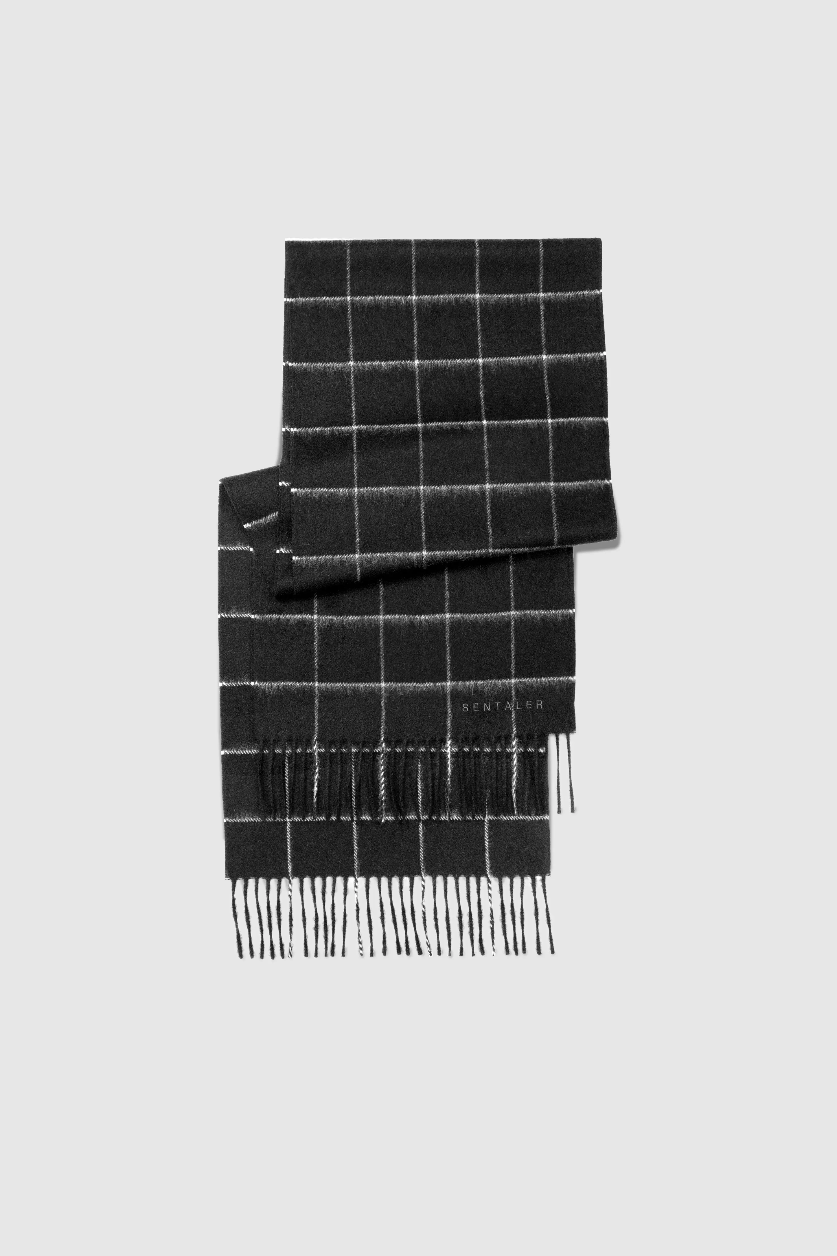 Baby Alpaca Check Classic Scarf