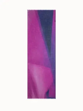 Cashmere Silk Scarf with Alta Magenta Print