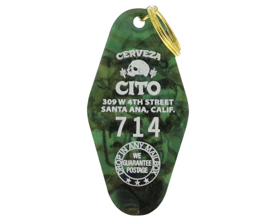 El Tio Hotel Key Tag - Dark Green