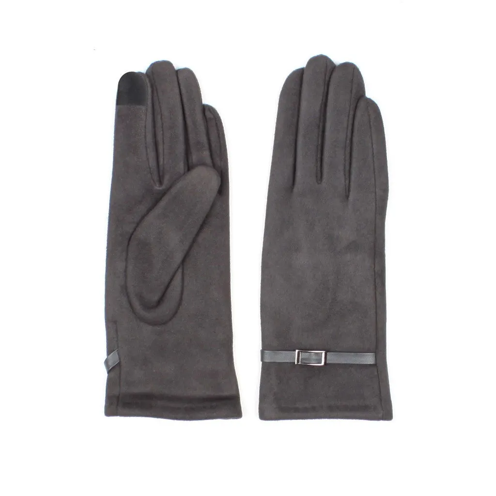 Faux Suede Lined Texting Gloves