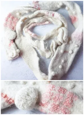 Felted "Twisted" Scarf (Angora) by Britta Cruz