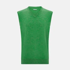 Fern Green V-neck Sleeveless Vest