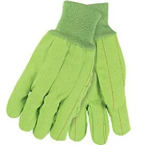 High Visibility Lime Green 22 oz. Double Palm Cotton Work Gloves