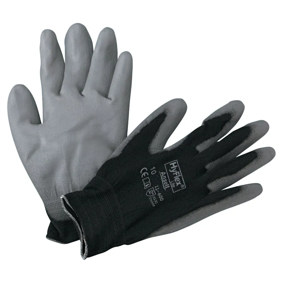 HyFlex® 11-600 Palm-Coated Gloves - HYFLEX 11-600 LIGHT WEIGHT ASSEMB PU/COAT