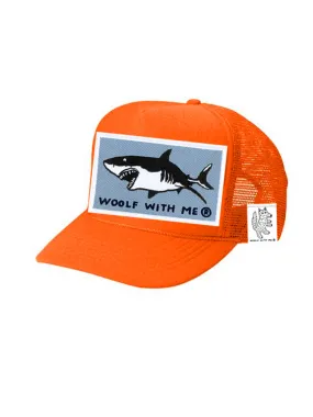 KIDS Trucker Hat Shark (Orange)