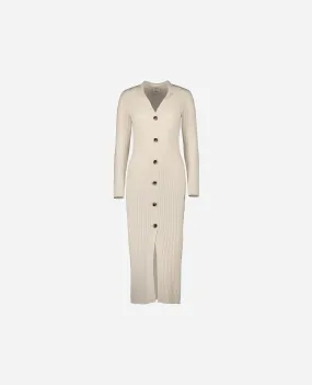 Kleid aus Cashmere in Creme