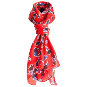 Modal Cashmere Scarf in Paper Cut Roses