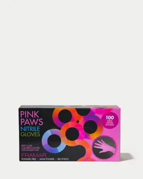 Pink Paws Nitrile Gloves - 100 count