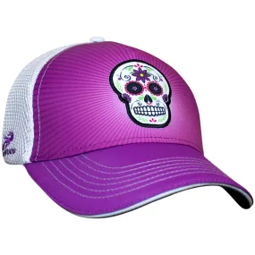 Purple Sugar Skull 5 Panel Trucker Hat