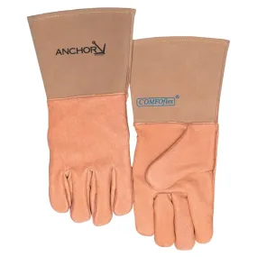 Specialty Welding Gloves, Top Grain Pigskin, Large, Gold, 1 Pair