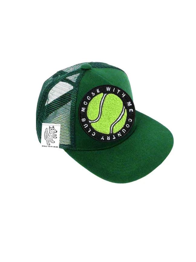 TODDLER Trucker Hat with Interchangeable Velcro Patch (Hunter Green)