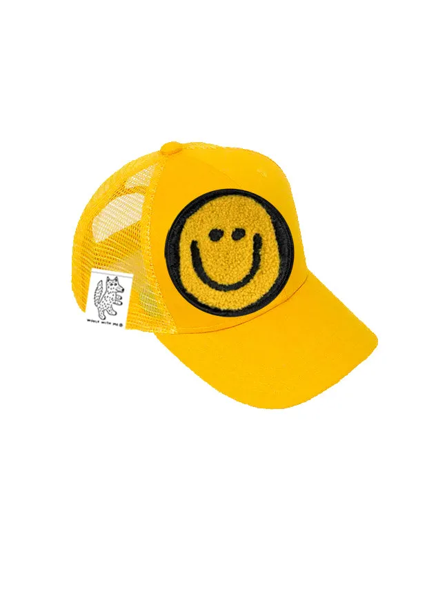 TODDLER Trucker Hat with Interchangeable Velcro Patch (Yellow)