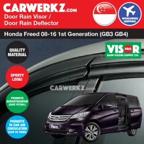 VISOR PRO Honda Freed 2008-2016 1st Generation (GB3 GB4) Door Window Visors (Mugen Style)