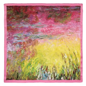 Waterlilies at Sunset Satin Chiffon Scarf