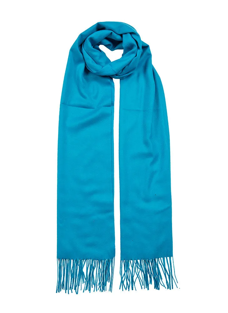 Women's Plain Pashmina Shawl with Tassels